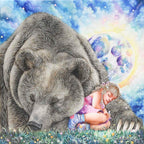 MoonBear - Original - SOLD by artist Kerry Darlington - Wyecliffe Galleries