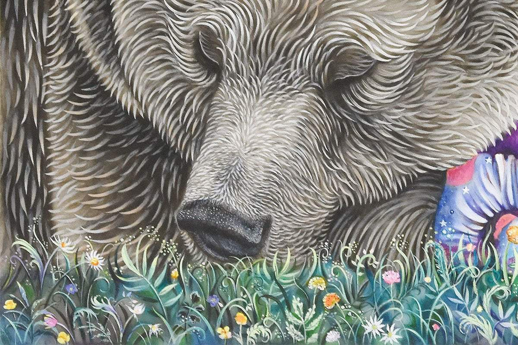 MoonBear - Original - SOLD by artist Kerry Darlington - Wyecliffe Galleries