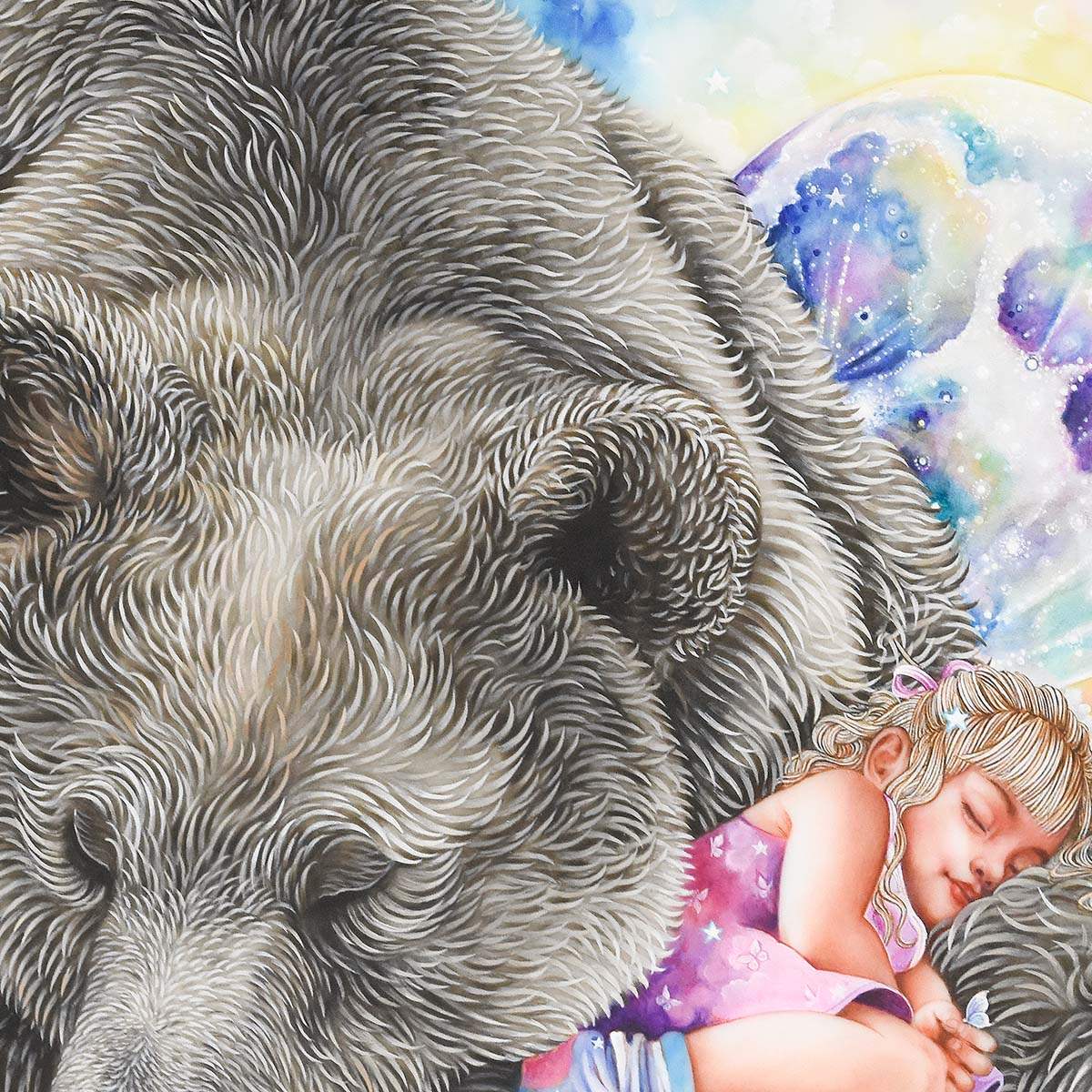 MoonBear - Original - SOLD by artist Kerry Darlington - Wyecliffe Galleries