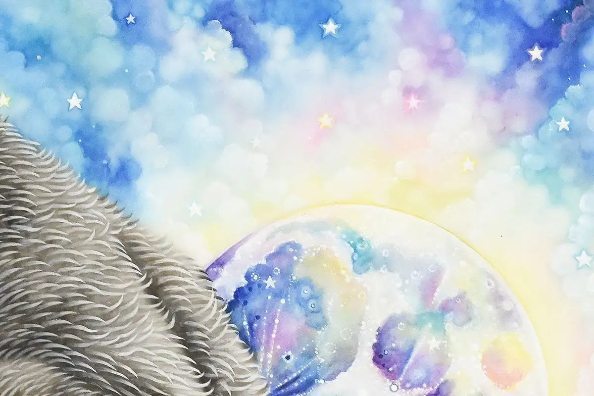 MoonBear - Original - SOLD by artist Kerry Darlington - Wyecliffe Galleries