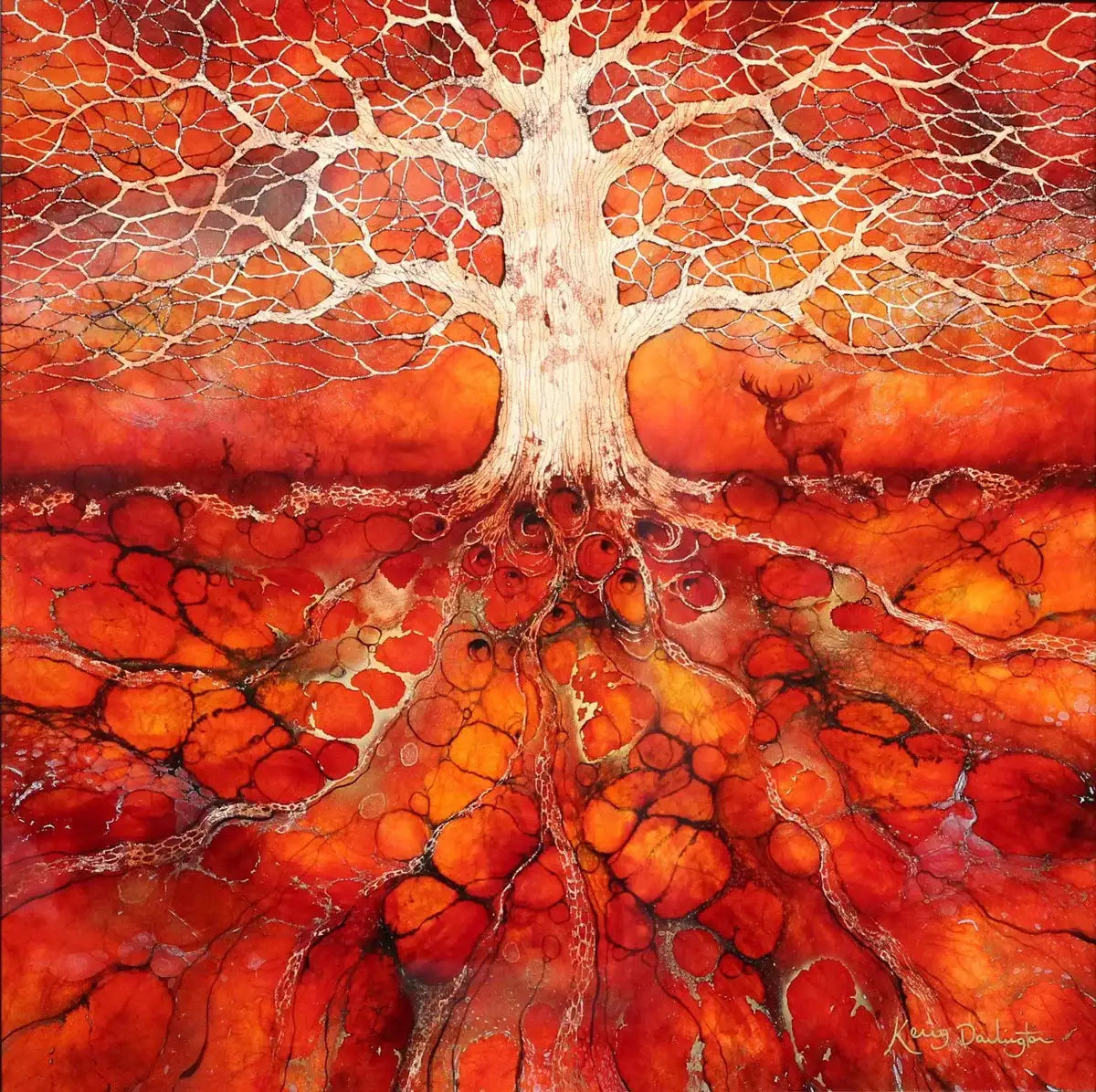 Moonlight Sanctuary - ORIGINAL - SOLD by artist Kerry Darlington - Wyecliffe Galleries