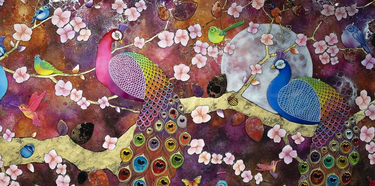 Moonlight Symphony - Original - SOLD by artist Kerry Darlington - Wyecliffe Galleries