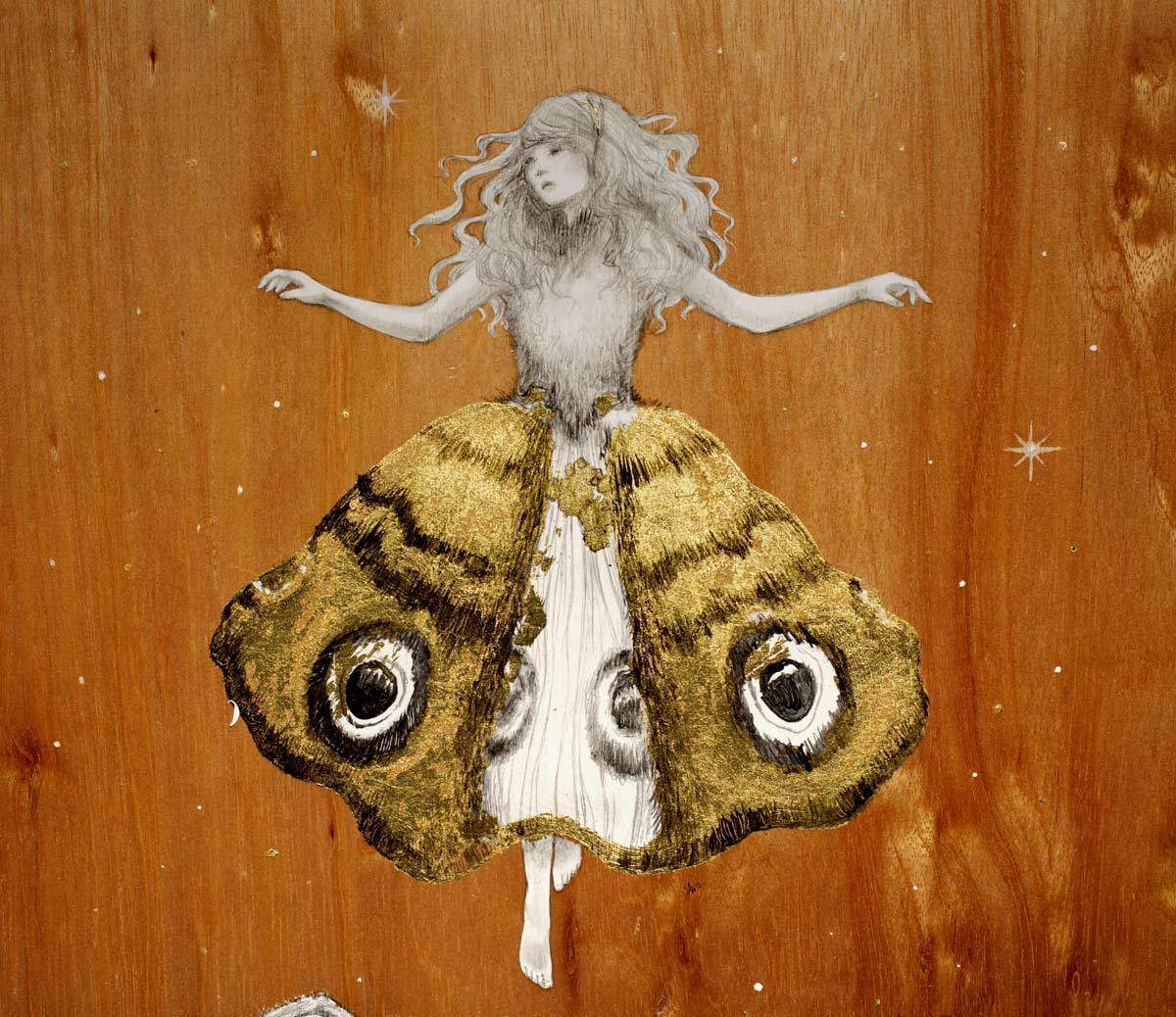 Moth Princess - SOLD by artist Kerry Darlington - Wyecliffe Galleries