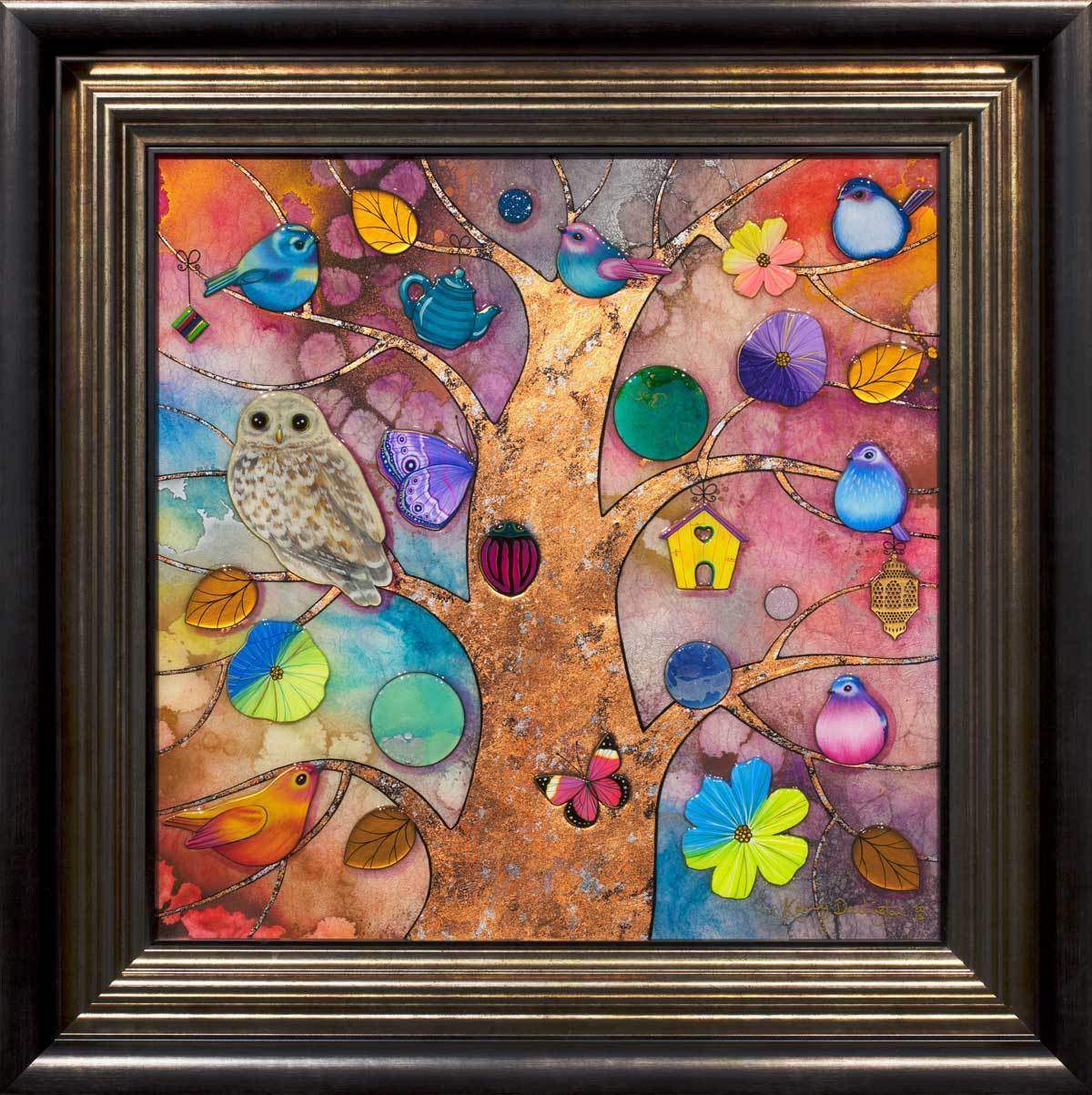 Night Birds - Original - SOLD by artist Kerry Darlington - Wyecliffe Galleries