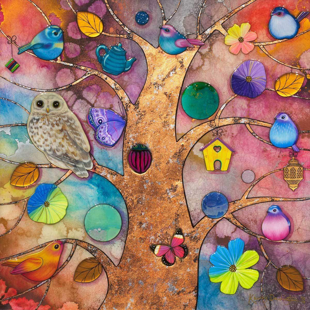 Night Birds - Original - SOLD by artist Kerry Darlington - Wyecliffe Galleries