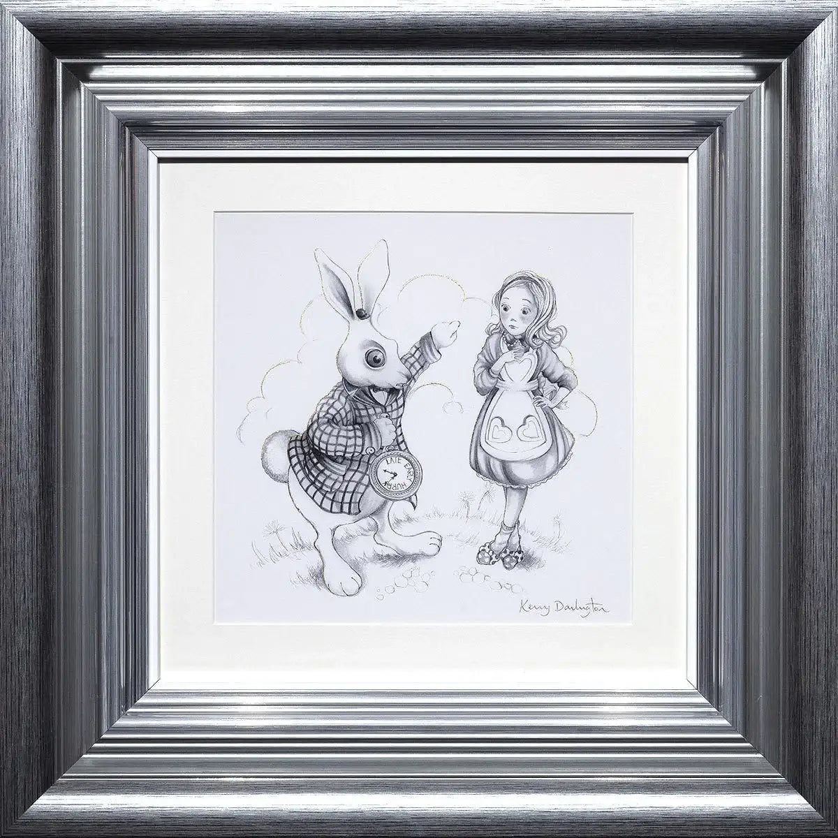 Oh My Fur and Whiskers & We're All Mad Here - Matching Sketch Boutique Edition SET - SOLD OUT by artist Kerry Darlington - Wyecliffe Galleries