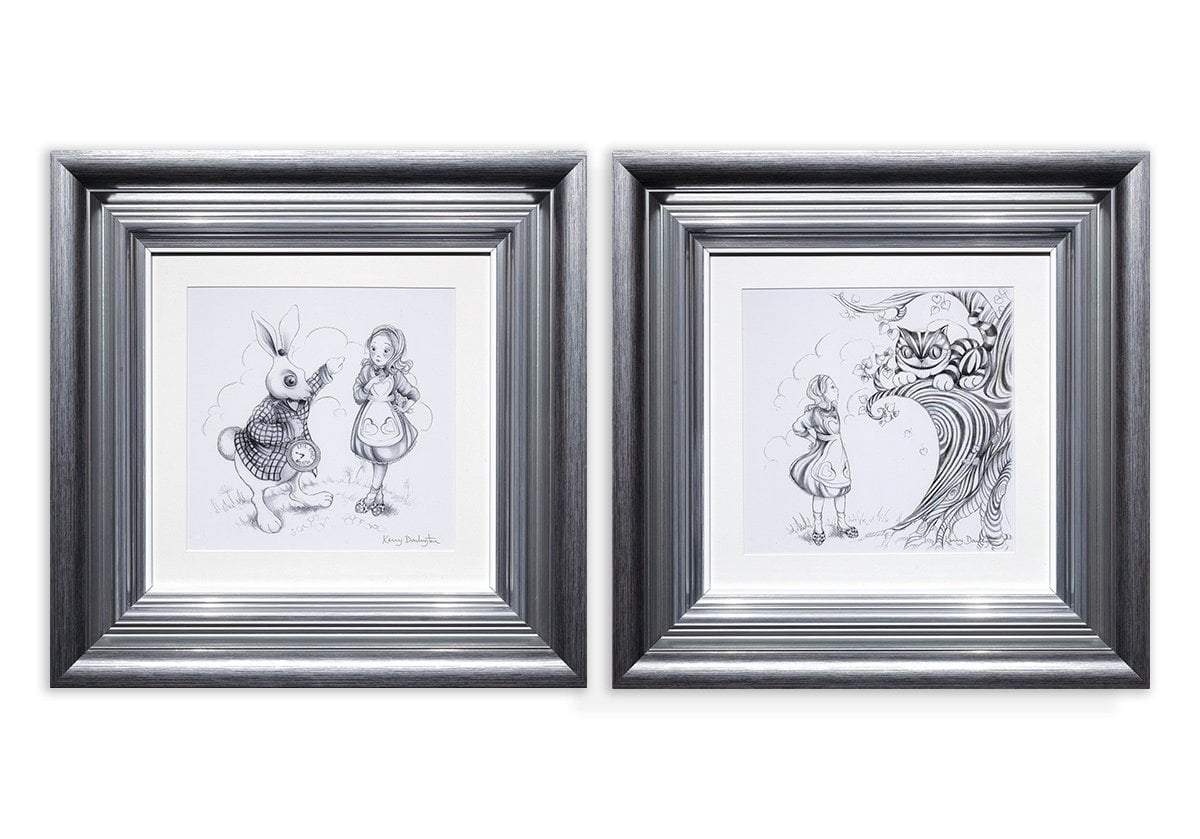 Oh My Fur and Whiskers &amp; We&#39;re All Mad Here - Matching Sketch Edition Set Kerry Darlington