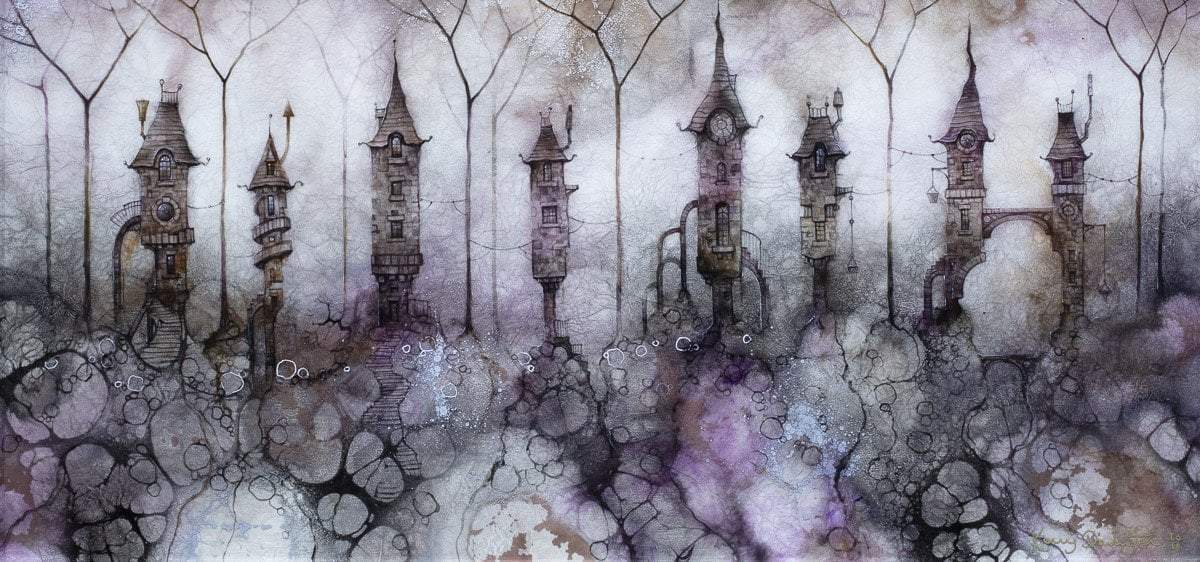 Olde Jericho - Original - SOLD by artist Kerry Darlington - Wyecliffe Galleries