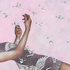 One Thousand Paper Cranes - Original - SOLD by artist Kerry Darlington - Wyecliffe Galleries