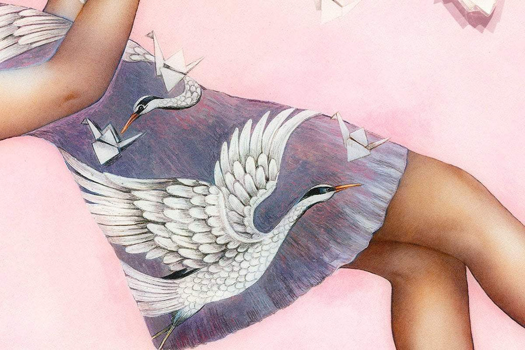 One Thousand Paper Cranes - Edition by artist Kerry Darlington - Wyecliffe Galleries