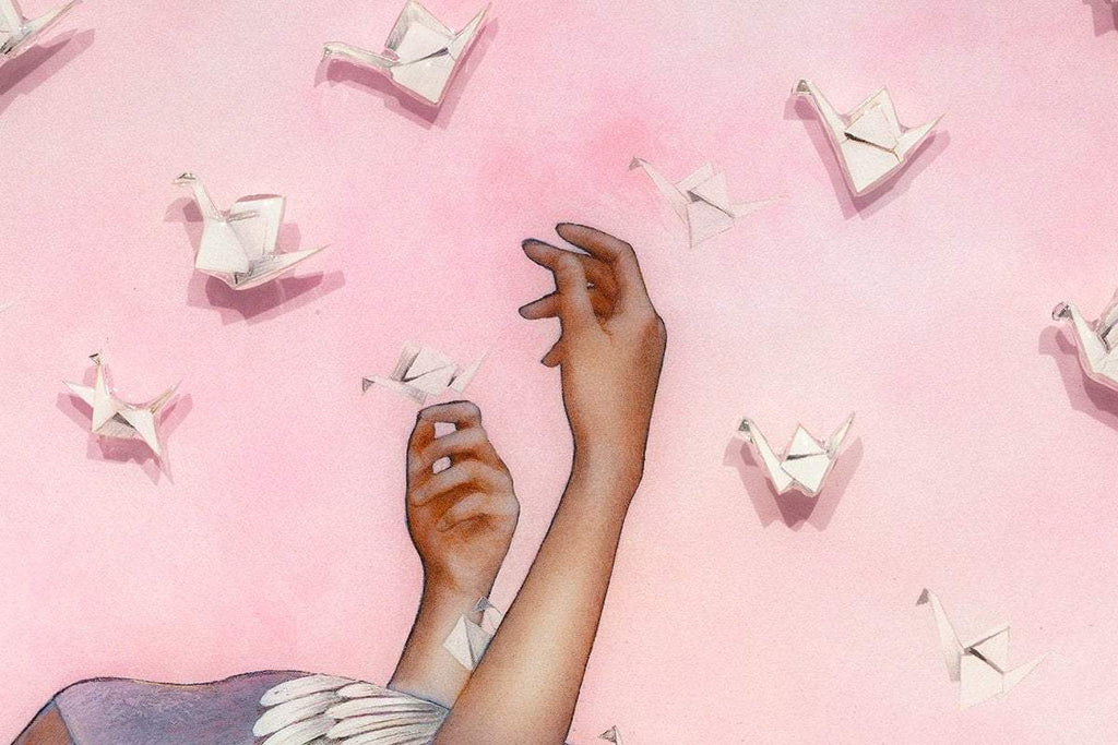 One Thousand Paper Cranes - Edition by artist Kerry Darlington - Wyecliffe Galleries