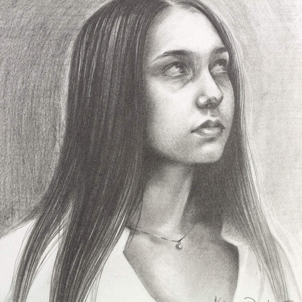 Ophelia - Sketch 2020 - Original - SOLD by artist Kerry Darlington - Wyecliffe Galleries