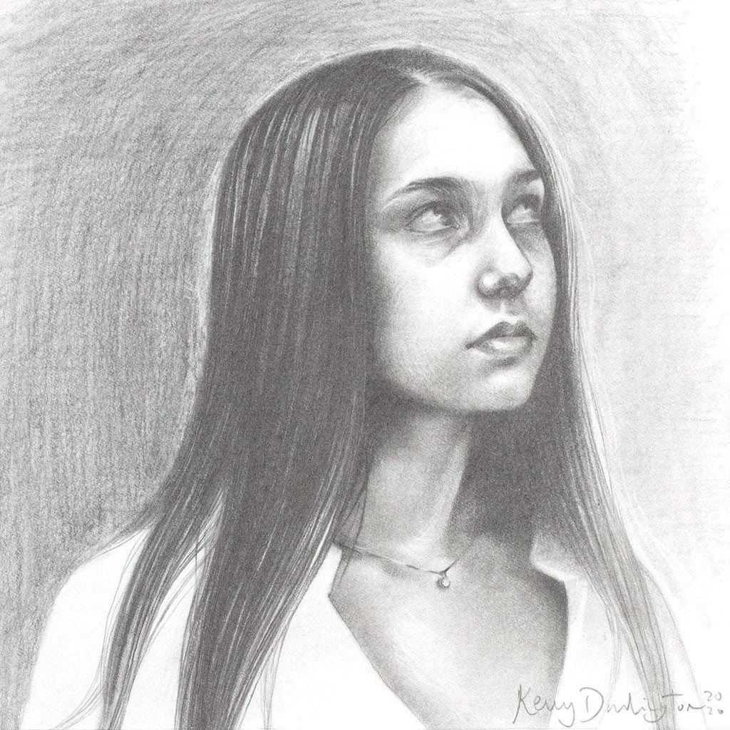 Ophelia - Sketch 2020 - Original - SOLD by artist Kerry Darlington - Wyecliffe Galleries