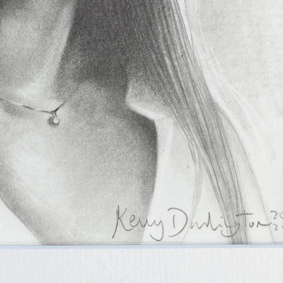 Ophelia - Sketch 2020 - Original - SOLD by artist Kerry Darlington - Wyecliffe Galleries