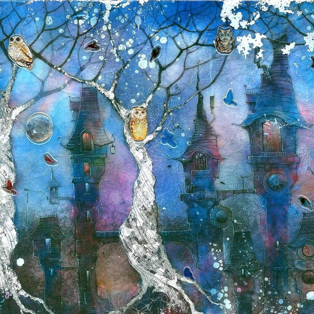 Owlets Hollow - Original - SOLD by artist Kerry Darlington - Wyecliffe Galleries