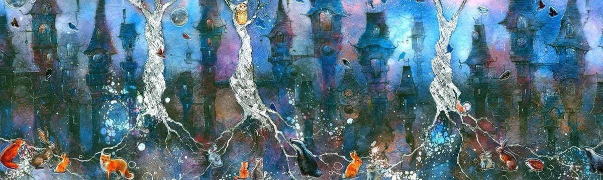 Owlets Hollow - Original - SOLD by artist Kerry Darlington - Wyecliffe Galleries