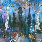 Owlets Hollow - Original - SOLD by artist Kerry Darlington - Wyecliffe Galleries