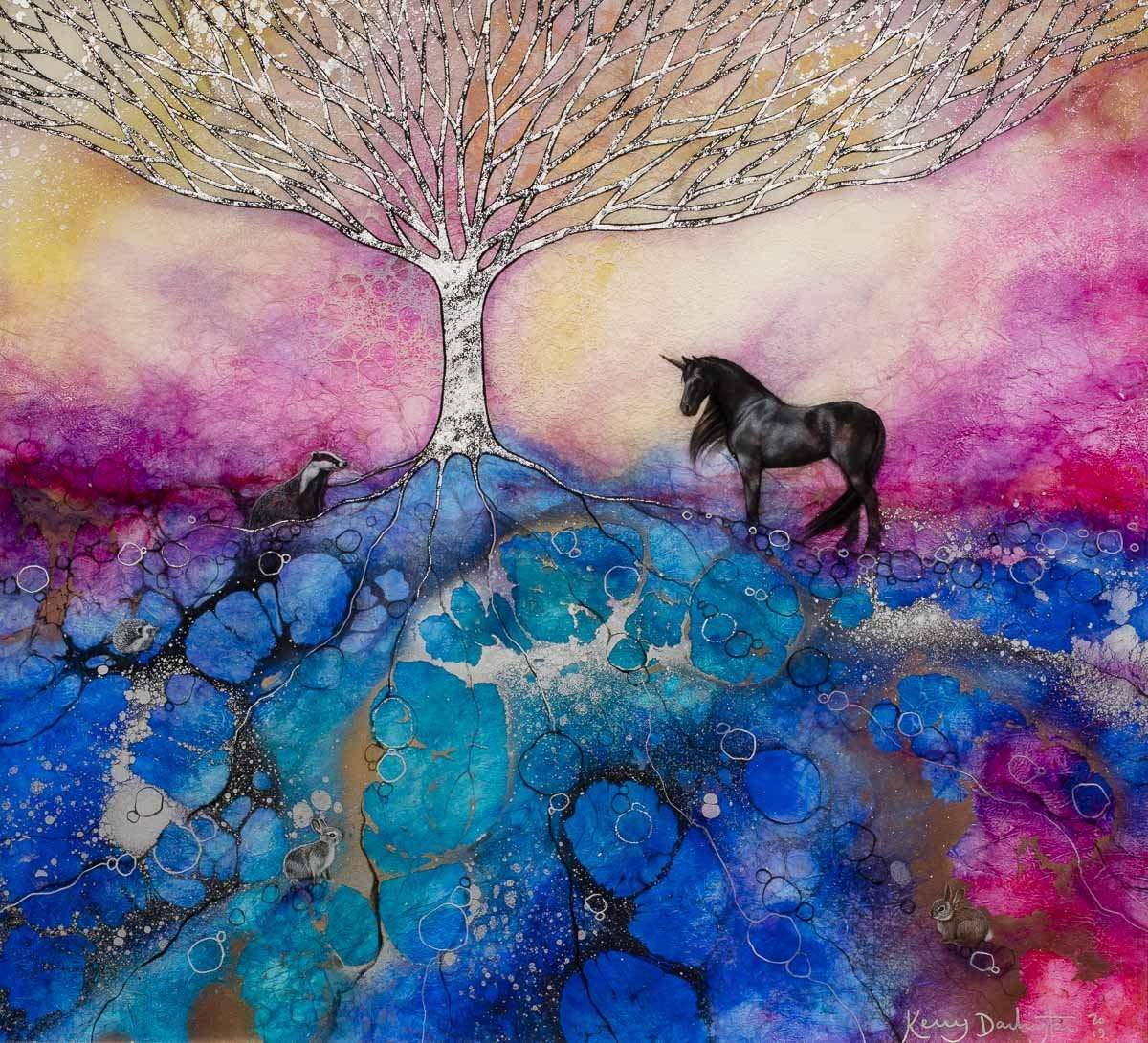 Peaceful Warrior - Original - SOLD by artist Kerry Darlington - Wyecliffe Galleries