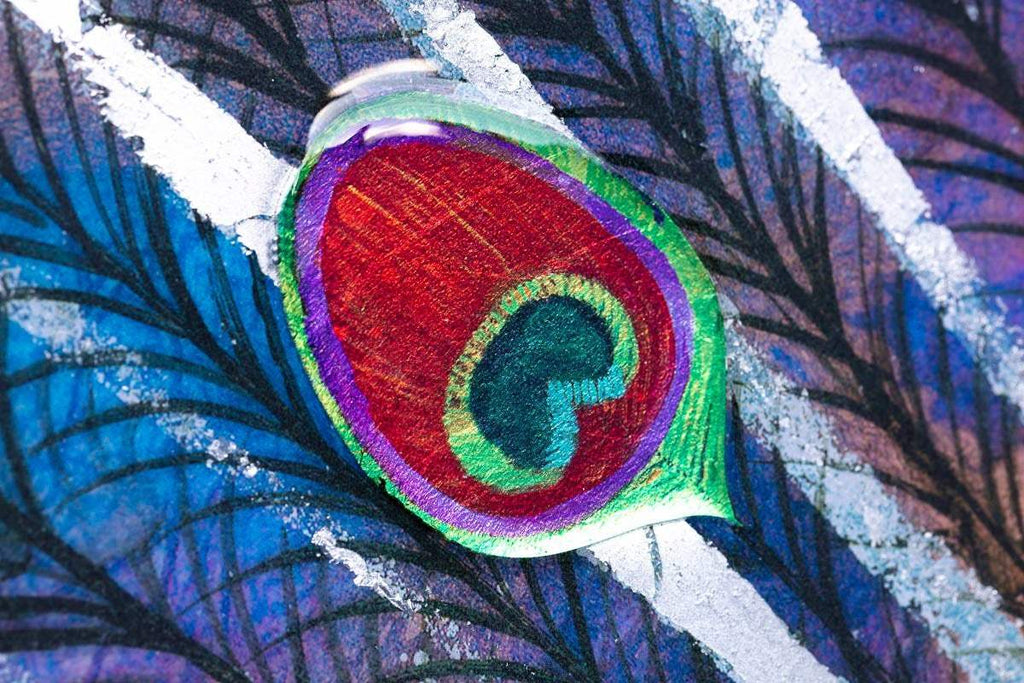 Peacock Dance - Deluxe Edition - SOLD by artist Kerry Darlington - Wyecliffe Galleries