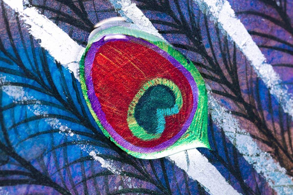 Peacock Dance - Deluxe Edition - SOLD by artist Kerry Darlington - Wyecliffe Galleries