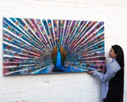 Peacock Dance - Deluxe Edition - SOLD by artist Kerry Darlington - Wyecliffe Galleries