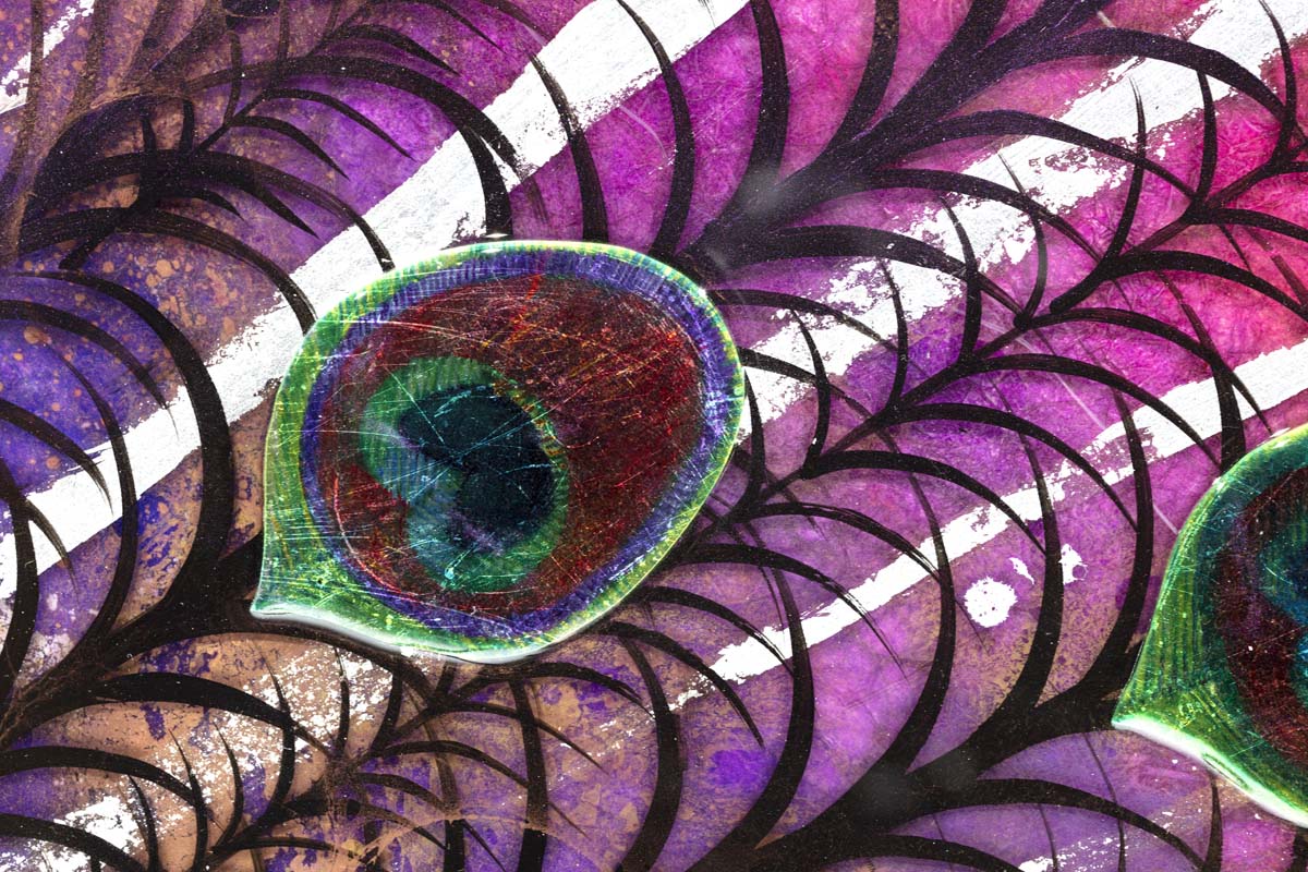 Peacock Dance Mural - Original Kerry Darlington Framed