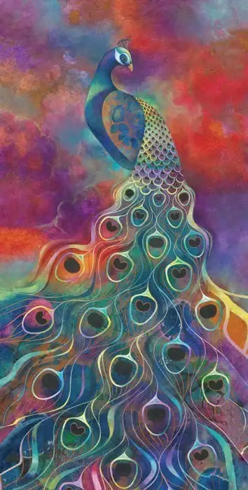 Peacock Feathers - SOLD by artist Kerry Darlington - Wyecliffe Galleries