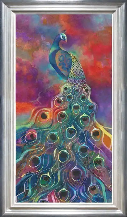 Peacock Feathers - SOLD by artist Kerry Darlington - Wyecliffe Galleries