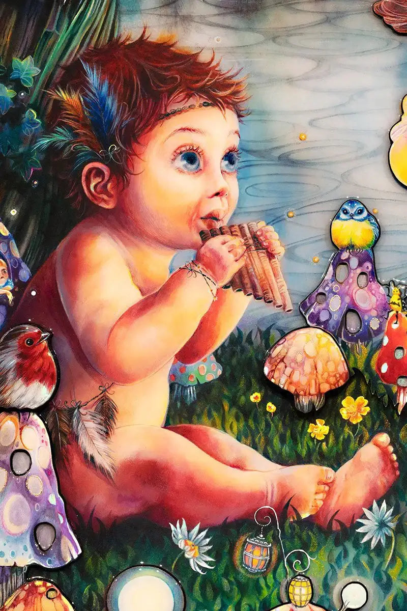 Peter Pan in Kensington Gardens - Edition by artist Kerry Darlington - Wyecliffe Galleries