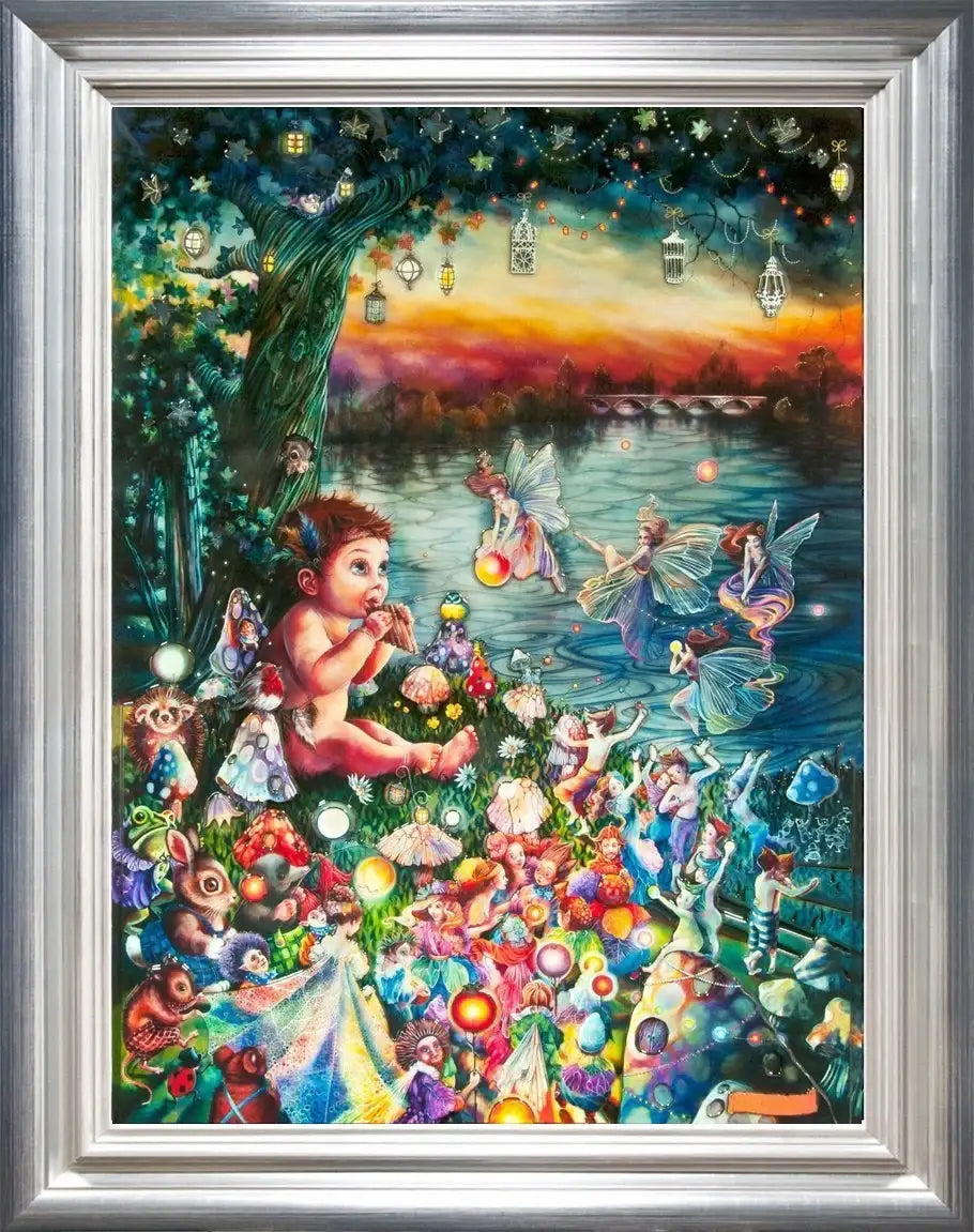 Peter Pan in Kensington Gardens - Original - SOLD by artist Kerry Darlington - Wyecliffe Galleries