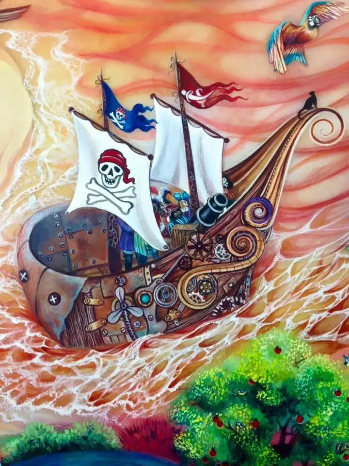 Peter Pan in Neverland - Original - SOLD by artist Kerry Darlington - Wyecliffe Galleries