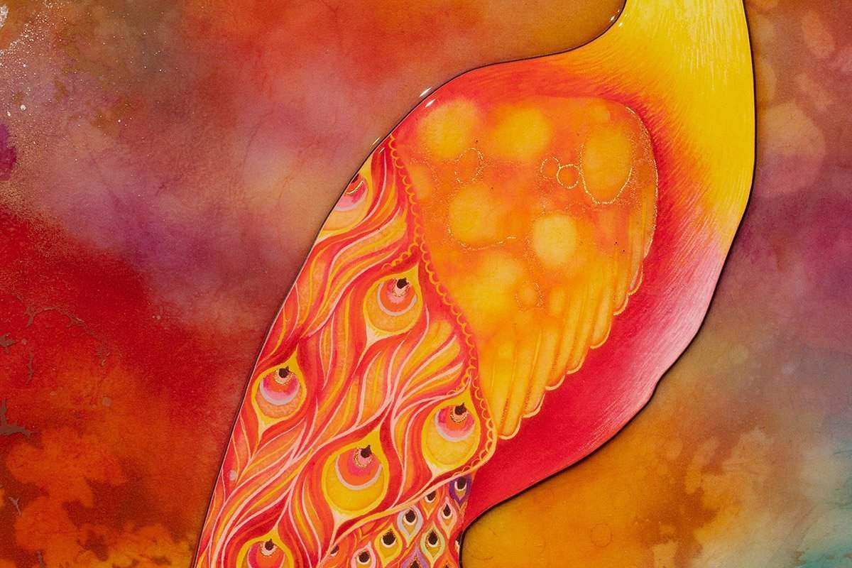 Phoenix Feathers - Edition by artist Kerry Darlington - Wyecliffe Galleries