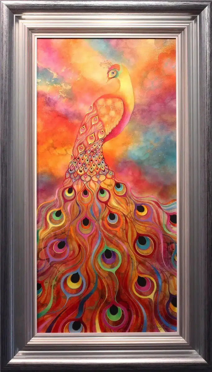 Phoenix Feathers - Original - SOLD by artist Kerry Darlington - Wyecliffe Galleries