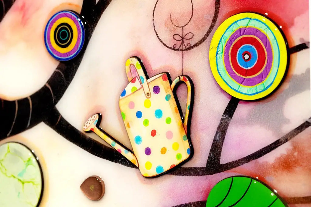 Pink Tree of Charms - Edition by artist Kerry Darlington - Wyecliffe Galleries