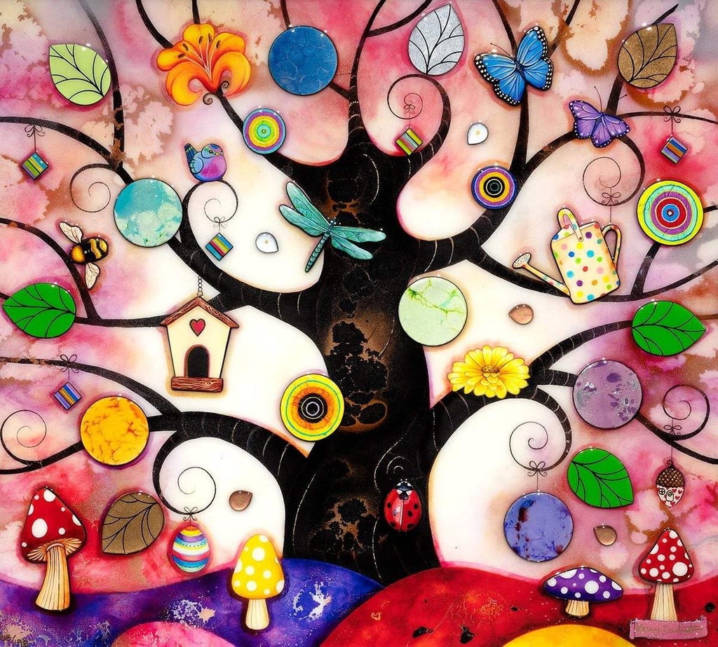 Pink Tree of Charms - Edition by artist Kerry Darlington - Wyecliffe Galleries