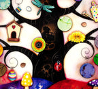 Pink Tree of Charms - Edition by artist Kerry Darlington - Wyecliffe Galleries