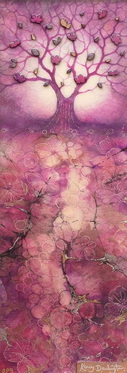Plum Blossom - Unique Edition by artist Kerry Darlington - Wyecliffe Galleries