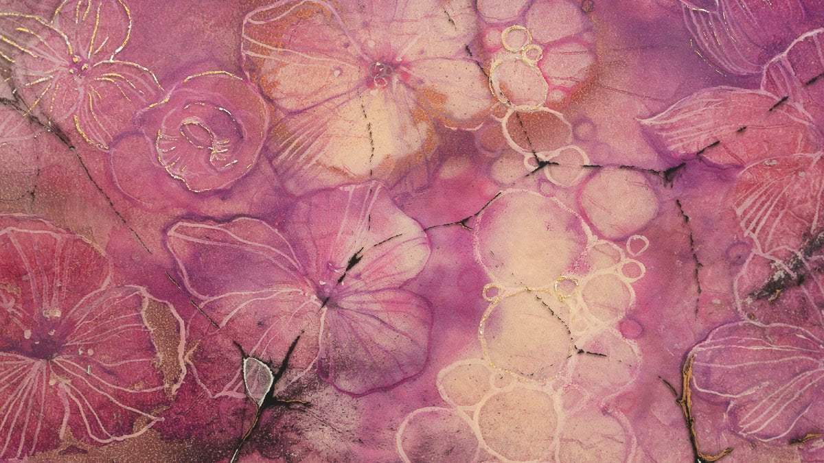 Plum Blossom - Unique Edition by artist Kerry Darlington - Wyecliffe Galleries