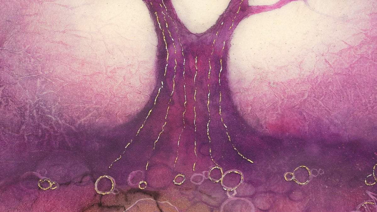 Plum Blossom - Unique Edition by artist Kerry Darlington - Wyecliffe Galleries