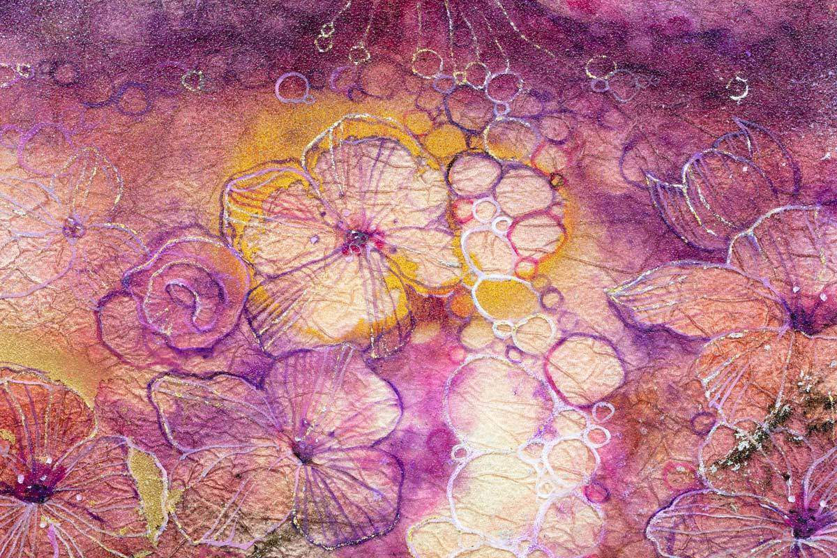 Plum Blossom - Published Original by artist Kerry Darlington - Wyecliffe Galleries