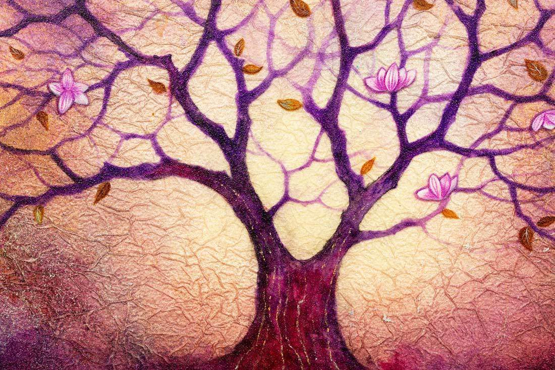 Plum Blossom - Published Original by artist Kerry Darlington - Wyecliffe Galleries