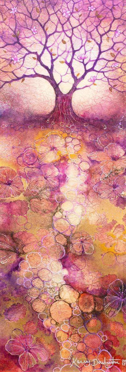 Plum Blossom - Published Original by artist Kerry Darlington - Wyecliffe Galleries