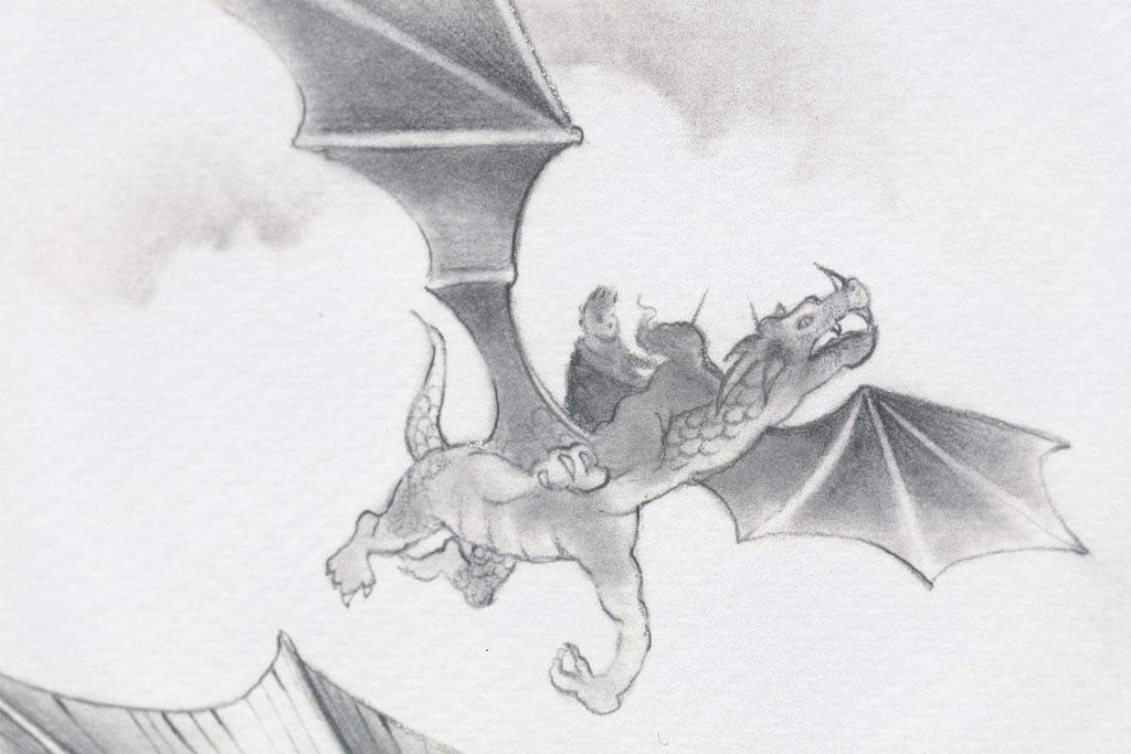 Flight Over St Pauls - Sketch Edition by artist Kerry Darlington - Wyecliffe Galleries