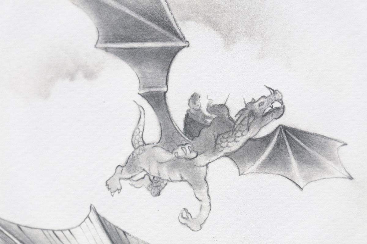 Flight Over St Pauls - Sketch Edition by artist Kerry Darlington - Wyecliffe Galleries