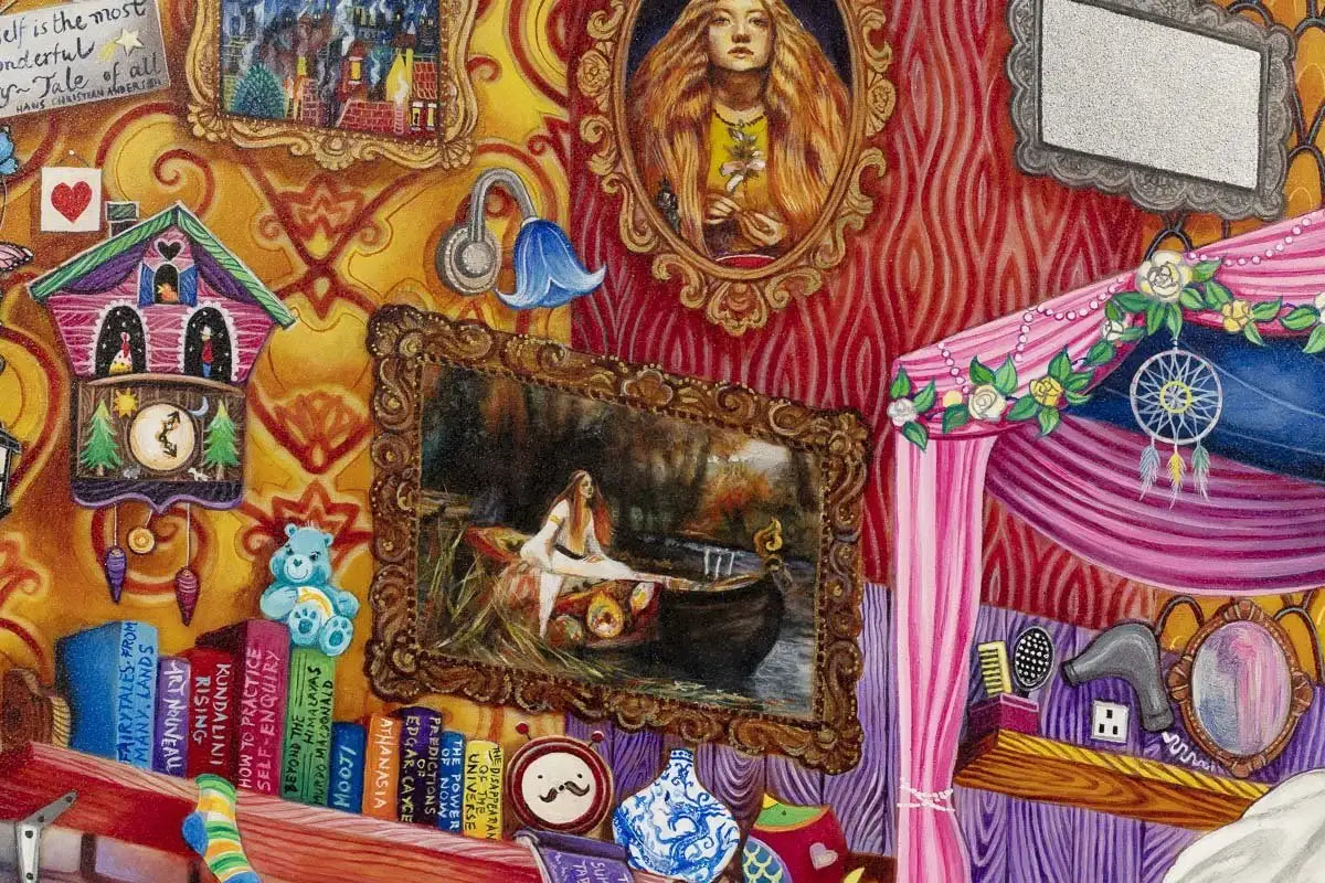 Princess and the Pea - Original - SOLD by artist Kerry Darlington - Wyecliffe Galleries