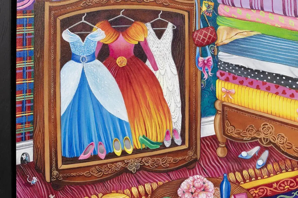 Princess and the Pea - Original - SOLD by artist Kerry Darlington - Wyecliffe Galleries