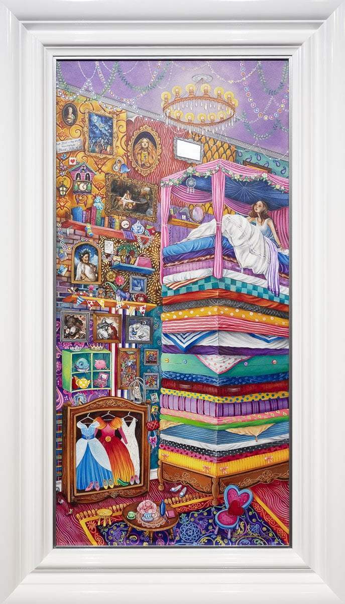Princess and the Pea - Original - SOLD by artist Kerry Darlington - Wyecliffe Galleries