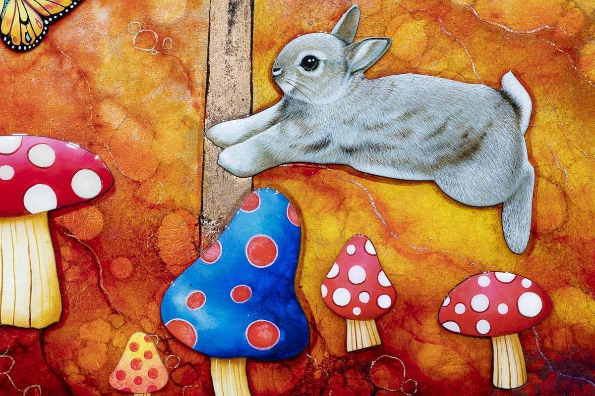 Rainbow Meadows - Original - SOLD by artist Kerry Darlington - Wyecliffe Galleries