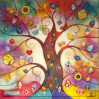 Rainbow Tree- Edition - SOLD OUT by artist Kerry Darlington - Wyecliffe Galleries