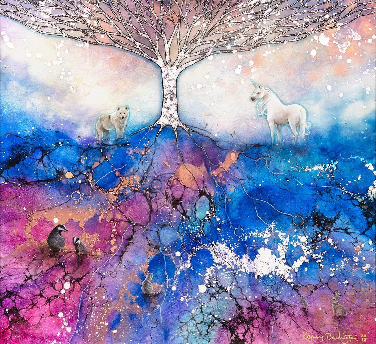Raining Stars - Original - SOLD by artist Kerry Darlington - Wyecliffe Galleries